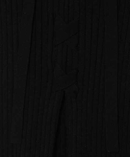 Candy Stripper（キャンディストリッパー）の「BACK LACE UP ニットワンピース（ワンピース・レディース・ブラック/ベージュ/カーキ・2）」の7枚目の写真