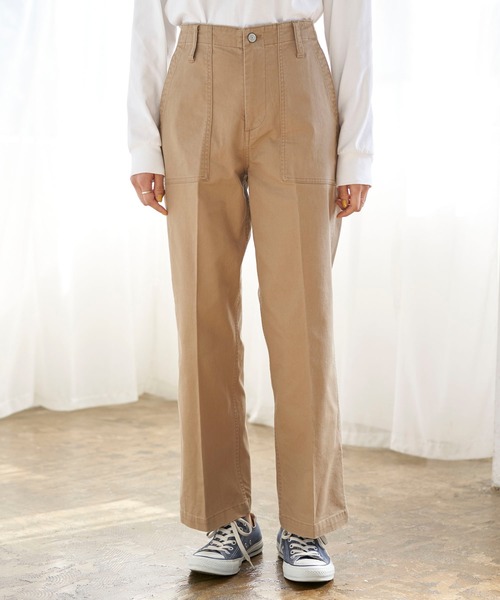 AMERICAN HOLIC(アメリカンホリック)の「ベイカーテーパードパンツ*(その他パンツ・レディース・ブラック/ベージュ/カーキ・MEDIUM/LARGE)」の1枚目の写真