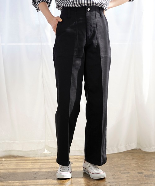 AMERICAN HOLIC(アメリカンホリック)の「ベイカーテーパードパンツ*(その他パンツ・レディース・ブラック/ベージュ/カーキ・MEDIUM/LARGE)」の2枚目の写真