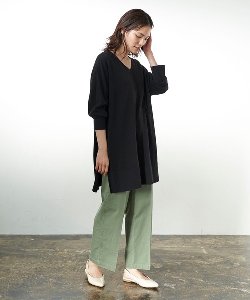 AMERICAN HOLIC(アメリカンホリック)の「ベイカーテーパードパンツ*(その他パンツ・レディース・ブラック/ベージュ/カーキ・MEDIUM/LARGE)」の4枚目の写真