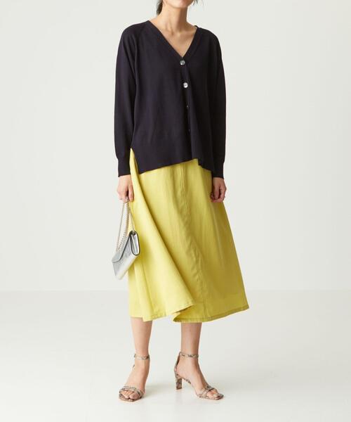 EMMEL REFINES（エメルリファインズ）の「FC ツイル フレアスカート（スカート・レディース・ブラウン/ライトグレー/イエロー・S/M）」の3枚目の写真