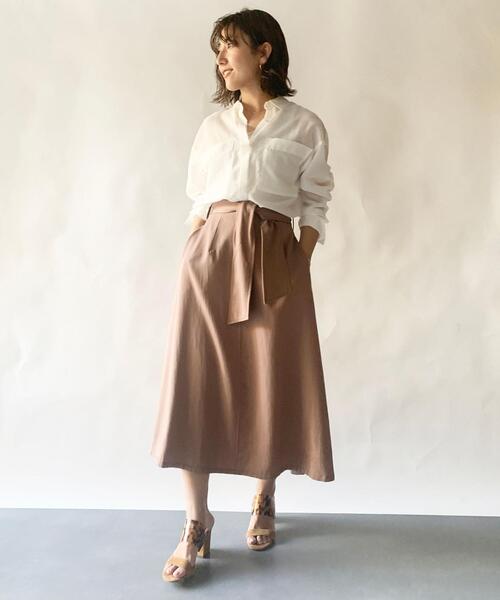 EMMEL REFINES（エメルリファインズ）の「FC ツイル フレアスカート（スカート・レディース・ブラウン/ライトグレー/イエロー・S/M）」の8枚目の写真