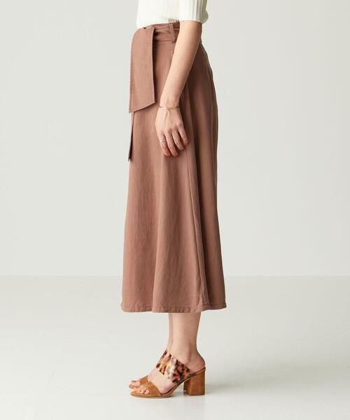 EMMEL REFINES（エメルリファインズ）の「FC ツイル フレアスカート（スカート・レディース・ブラウン/ライトグレー/イエロー・S/M）」の4枚目の写真