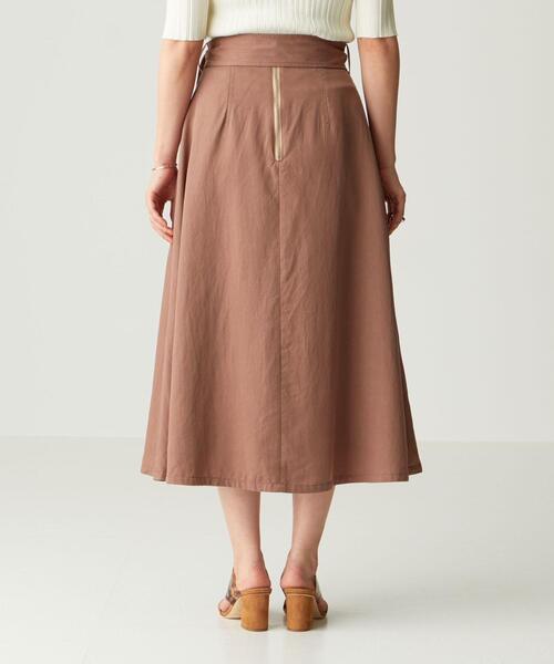 EMMEL REFINES（エメルリファインズ）の「FC ツイル フレアスカート（スカート・レディース・ブラウン/ライトグレー/イエロー・S/M）」の16枚目の写真