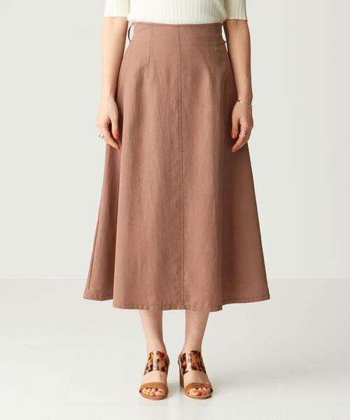 EMMEL REFINES（エメルリファインズ）の「FC ツイル フレアスカート（スカート・レディース・ブラウン/ライトグレー/イエロー・S/M）」の11枚目の写真