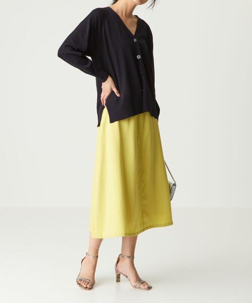 EMMEL REFINES（エメルリファインズ）の「FC ツイル フレアスカート（スカート・レディース・ブラウン/ライトグレー/イエロー・S/M）」の18枚目の写真