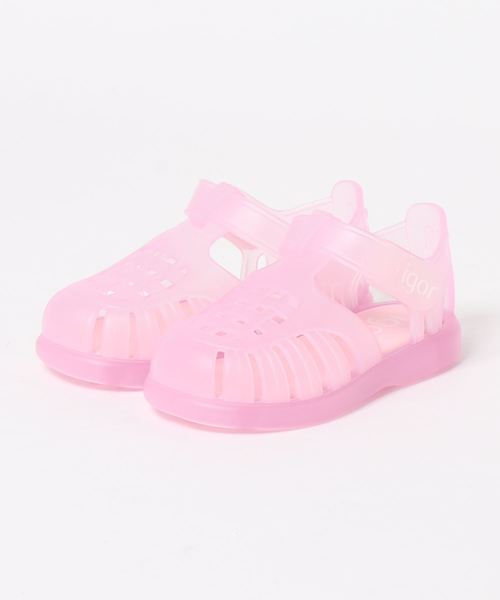 igor(イゴール)の「igor/イゴールkids sandals/キッズサンダル TOBBY VELCRO/水遊び/ビーチサンダル(ビーチサンダル)」|ライトピンク