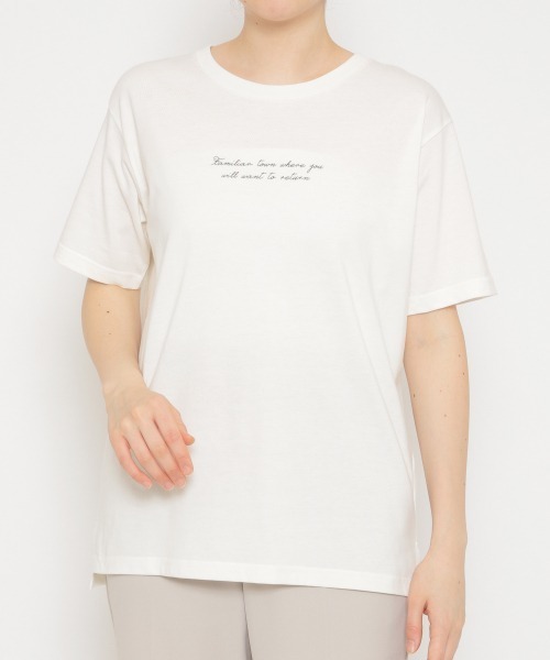 GLOBAL WORK（グローバルワーク）の「アソートプリントＴ/875212（Tシャツ/カットソー・レディース・ホワイト/ホワイト系その他2/ベージュ系その他3/アイボリー/ブラック/ホワイト系その他3/ダークグレー・MEDIUM/LARGE）」の15枚目の写真