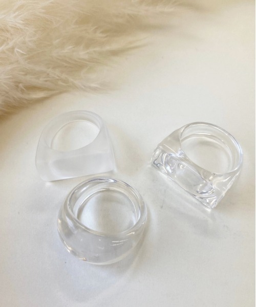 apres jour（アプレジュール）の「【apres jour×ARIAZ】クリアリング（リング・レディース・ホワイト/オフホワイト/その他/ホワイト系その他2・FREE）」の2枚目の写真