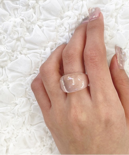 apres jour（アプレジュール）の「【apres jour×ARIAZ】クリアリング（リング・レディース・ホワイト/オフホワイト/その他/ホワイト系その他2・FREE）」の4枚目の写真