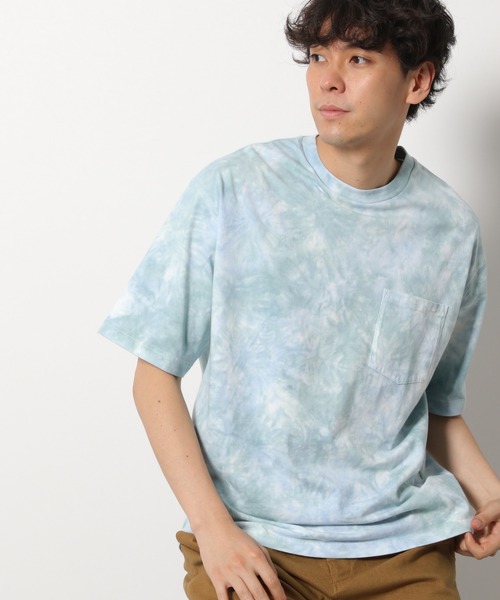 LAKOLE（ラコレ）の「タイダイ柄Tシャツ / LAKOLE（Tシャツ/カットソー・メンズ・ベージュ/グリーン/ベビーピンク・MEDIUM/LARGE）」の2枚目の写真