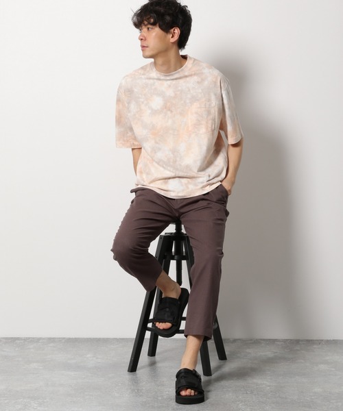 LAKOLE（ラコレ）の「タイダイ柄Tシャツ / LAKOLE（Tシャツ/カットソー・メンズ・ベージュ/グリーン/ベビーピンク・MEDIUM/LARGE）」の6枚目の写真