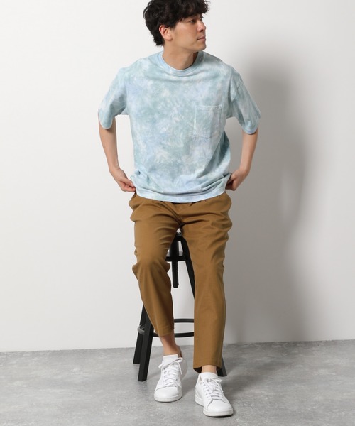 LAKOLE（ラコレ）の「タイダイ柄Tシャツ / LAKOLE（Tシャツ/カットソー・メンズ・ベージュ/グリーン/ベビーピンク・MEDIUM/LARGE）」の7枚目の写真