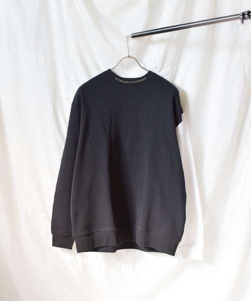 TRAP/U (トラップユー)の「【TRAP/U】袖配色プリント裏毛プルオーバー(Tシャツ/カットソー・レディース・ブラック/ベージュ/カーキ/イエロー・MEDIUM/LARGE)」の2枚目の写真