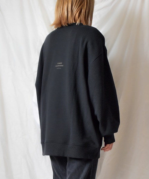 TRAP/U (トラップユー)の「【TRAP/U】袖配色プリント裏毛プルオーバー(Tシャツ/カットソー・レディース・ブラック/ベージュ/カーキ/イエロー・MEDIUM/LARGE)」の19枚目の写真