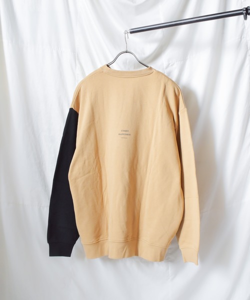 TRAP/U (トラップユー)の「【TRAP/U】袖配色プリント裏毛プルオーバー(Tシャツ/カットソー・レディース・ブラック/ベージュ/カーキ/イエロー・MEDIUM/LARGE)」の6枚目の写真