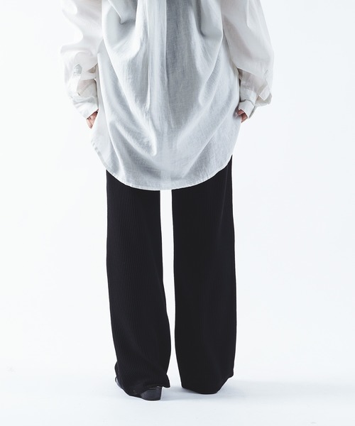 Ambre Neige(アンブルネージュ)の「リブパンツ/イージーパンツ/【WEB/EC限定商品】(その他パンツ・レディース・ブラック/ライトグリーン/ホワイト系その他・SMALL/MEDIUM)」の4枚目の写真