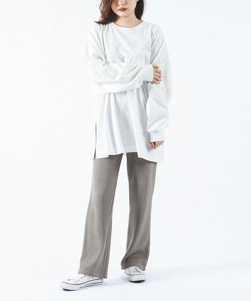 Ambre Neige(アンブルネージュ)の「リブパンツ/イージーパンツ/【WEB/EC限定商品】(その他パンツ・レディース・ブラック/ライトグリーン/ホワイト系その他・SMALL/MEDIUM)」の17枚目の写真