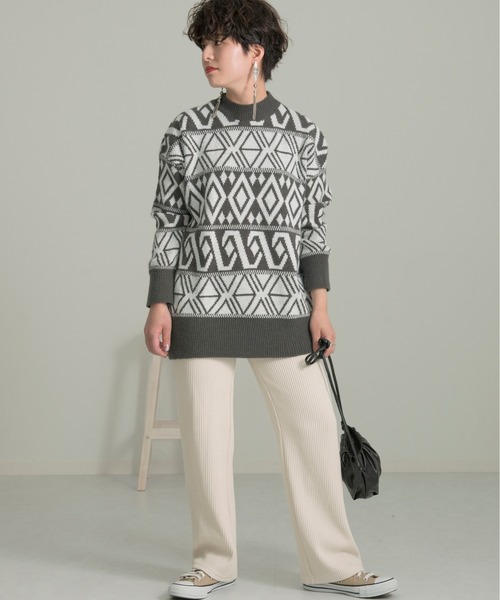 Ambre Neige(アンブルネージュ)の「リブパンツ/イージーパンツ/【WEB/EC限定商品】(その他パンツ・レディース・ブラック/ライトグリーン/ホワイト系その他・SMALL/MEDIUM)」の10枚目の写真