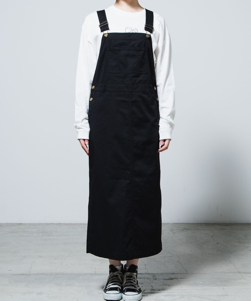 WEGO(ウィゴー)の「WEGO/チノロングジャンスカ(ジャンパースカート・レディース・ブラック/ベージュ・FREE)」の13枚目の写真