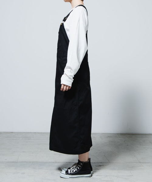 WEGO(ウィゴー)の「WEGO/チノロングジャンスカ(ジャンパースカート・レディース・ブラック/ベージュ・FREE)」の6枚目の写真