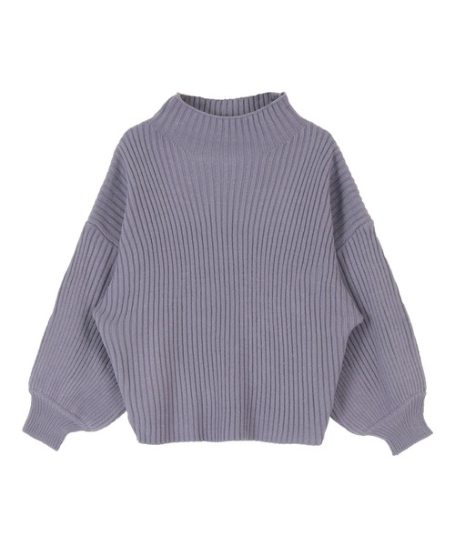 titivate（ティティベイト）の「ﾎﾞﾄﾙﾈｯｸﾘﾌﾞﾆｯﾄﾌﾟﾙｵｰﾊﾞｰ（ニット/セーター・レディース・ブラック/パープル/ネイビー/ブラウン/レッド/オフホワイト/カーキ/イエロー/ブルー/グリーン/ミント/マスタード/杢グレー/パープル系その他/ピンクベージュ/チャコール/オレンジ/モカ/ブルー系その他/ライトブラウン/ベージュ・S/M/L）」の16枚目の写真