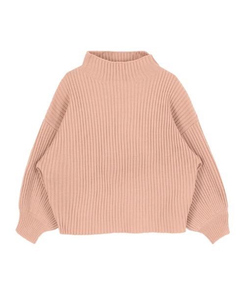 titivate（ティティベイト）の「ﾎﾞﾄﾙﾈｯｸﾘﾌﾞﾆｯﾄﾌﾟﾙｵｰﾊﾞｰ（ニット/セーター・レディース・ブラック/パープル/ネイビー/ブラウン/レッド/オフホワイト/カーキ/イエロー/ブルー/グリーン/ミント/マスタード/杢グレー/パープル系その他/ピンクベージュ/チャコール/オレンジ/モカ/ブルー系その他/ライトブラウン/ベージュ・S/M/L）」の19枚目の写真