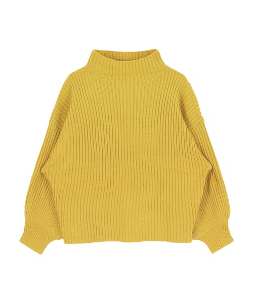 titivate（ティティベイト）の「ﾎﾞﾄﾙﾈｯｸﾘﾌﾞﾆｯﾄﾌﾟﾙｵｰﾊﾞｰ（ニット/セーター・レディース・ブラック/パープル/ネイビー/ブラウン/レッド/オフホワイト/カーキ/イエロー/ブルー/グリーン/ミント/マスタード/杢グレー/パープル系その他/ピンクベージュ/チャコール/オレンジ/モカ/ブルー系その他/ライトブラウン/ベージュ・S/M/L）」の17枚目の写真