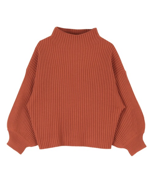 titivate（ティティベイト）の「ﾎﾞﾄﾙﾈｯｸﾘﾌﾞﾆｯﾄﾌﾟﾙｵｰﾊﾞｰ（ニット/セーター・レディース・ブラック/パープル/ネイビー/ブラウン/レッド/オフホワイト/カーキ/イエロー/ブルー/グリーン/ミント/マスタード/杢グレー/パープル系その他/ピンクベージュ/チャコール/オレンジ/モカ/ブルー系その他/ライトブラウン/ベージュ・S/M/L）」の21枚目の写真