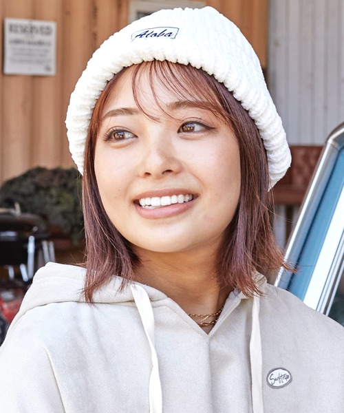 Kahiko(カヒコ)の「【Kahiko】Aloha モールニットキャップ(ニットキャップ/ビーニー・レディース・ホワイト/ブラック/ネイビー/グレー/オレンジ・FREE)」の13枚目の写真