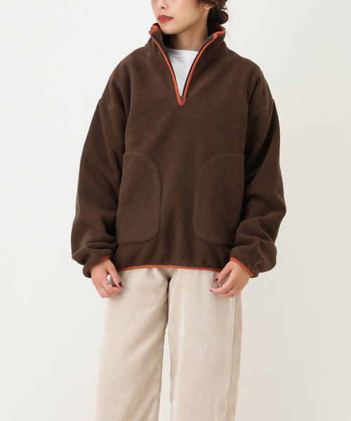 Dickies ブラウン フード付きスウェット 【専用ページ】 Dickies（ディッキーズ）の「Dickies ディッキーズ フリースハーフ