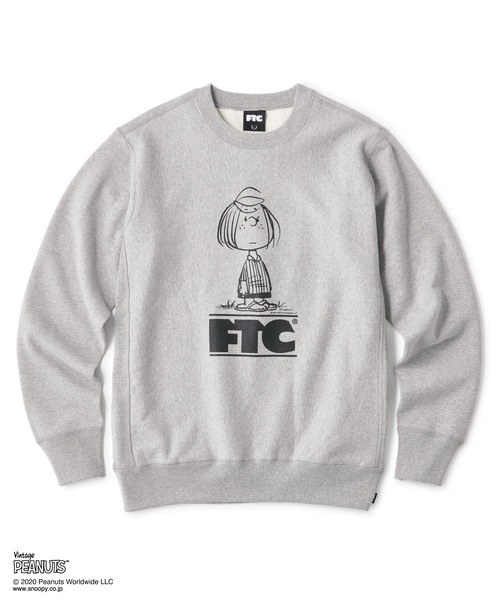 FTC X PEANUTS LINUS スウェット トレーナー Ash 送料込み FTC(エフティーシー)の「FTC x PEANUTS PEPPERMINT PATTY CREW