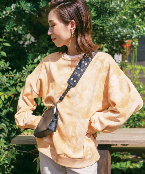 GeeRA(ジーラ)の「タイダイ染ルーズスウェット(スウェット・レディース・ベージュ・X-LARGE/MEDIUM/LARGE)」の1枚目の写真