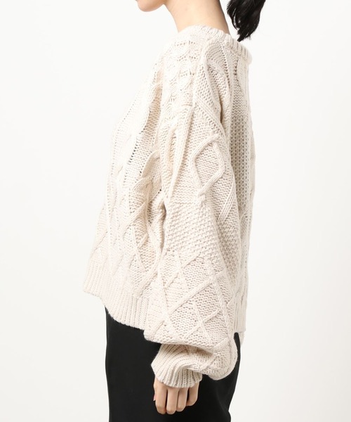 apres jour（アプレジュール）の「パッチワーク柄ニット【ZOZOTOWN限定アイテム】 【12AP】（ニット/セーター・レディース・アイボリー/ミント/モカ/ラベンダー・X-LARGE/フリー）」の10枚目の写真