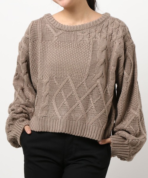 apres jour（アプレジュール）の「パッチワーク柄ニット【ZOZOTOWN限定アイテム】 【12AP】（ニット/セーター・レディース・アイボリー/ミント/モカ/ラベンダー・X-LARGE/フリー）」の7枚目の写真