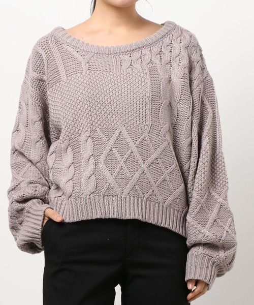 apres jour（アプレジュール）の「パッチワーク柄ニット【ZOZOTOWN限定アイテム】 【12AP】（ニット/セーター・レディース・アイボリー/ミント/モカ/ラベンダー・X-LARGE/フリー）」の9枚目の写真