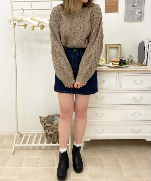 apres jour（アプレジュール）の「パッチワーク柄ニット【ZOZOTOWN限定アイテム】 【12AP】（ニット/セーター・レディース・アイボリー/ミント/モカ/ラベンダー・X-LARGE/フリー）」の19枚目の写真