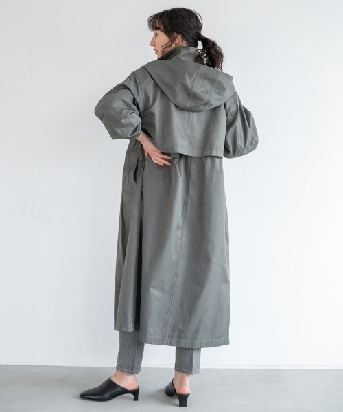 A part by（アパートバイ）の「CoPoロングブルゾン  931684（ブルゾン・レディース・チャコールグレー/ライトベージュ/グリーン系その他6・FREE）」の18枚目の写真