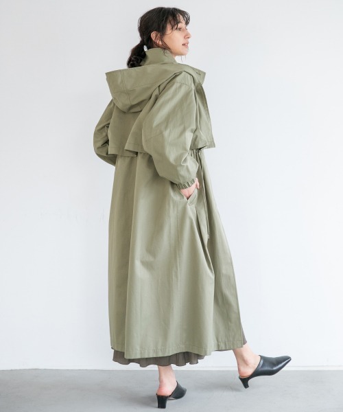 A part by（アパートバイ）の「CoPoロングブルゾン  931684（ブルゾン・レディース・チャコールグレー/ライトベージュ/グリーン系その他6・FREE）」の20枚目の写真