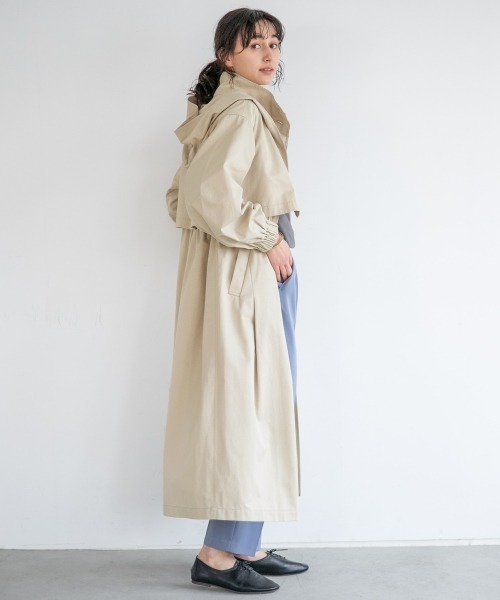 A part by（アパートバイ）の「CoPoロングブルゾン  931684（ブルゾン・レディース・チャコールグレー/ライトベージュ/グリーン系その他6・FREE）」の8枚目の写真