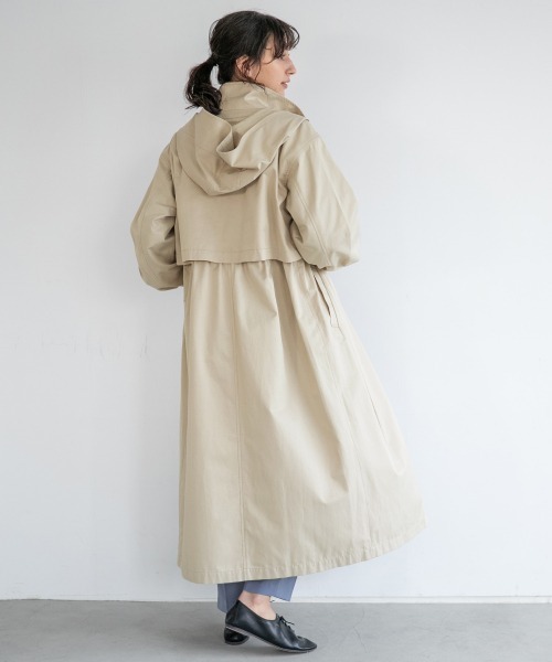 A part by（アパートバイ）の「CoPoロングブルゾン  931684（ブルゾン・レディース・チャコールグレー/ライトベージュ/グリーン系その他6・FREE）」の9枚目の写真