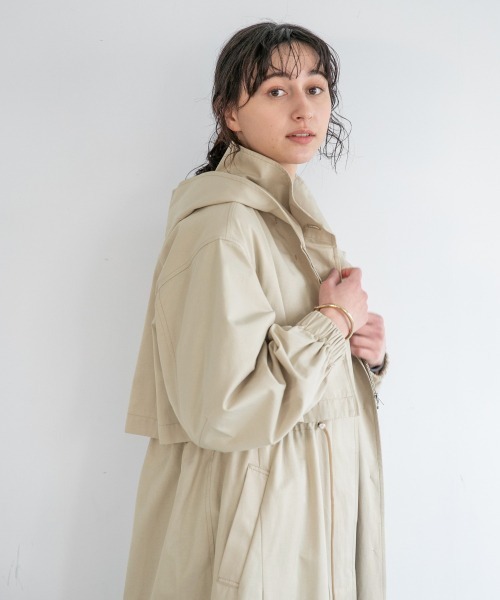 A part by（アパートバイ）の「CoPoロングブルゾン  931684（ブルゾン・レディース・チャコールグレー/ライトベージュ/グリーン系その他6・FREE）」の15枚目の写真