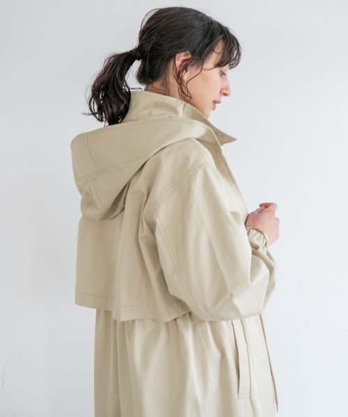 A part by（アパートバイ）の「CoPoロングブルゾン  931684（ブルゾン・レディース・チャコールグレー/ライトベージュ/グリーン系その他6・FREE）」の16枚目の写真