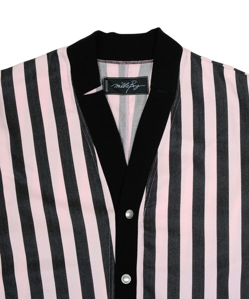 MILKBOY 黒 カーディガン ストライプ襟 MILKBOY（ミルクボーイ