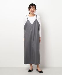 INTERPLANET | エコレザークロスキャミワンピース(ワンピース)