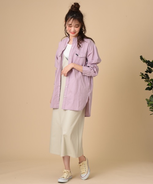 INTERPLANET（インタープラネット）の「フェイクレザークロスキャミワンピース（ワンピース・レディース・チャコールグレー/グレイッシュベージュ/オリーブ・FREE）」の11枚目の写真