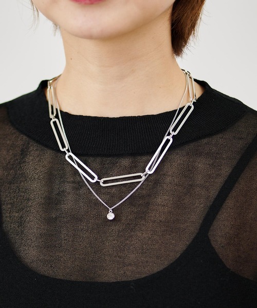 COLONY 2139（コロニートゥーワンスリーナイン）の「2連チェーンネックレス（ネックレス・レディース・シルバー/ゴールド・FREE）」の4枚目の写真