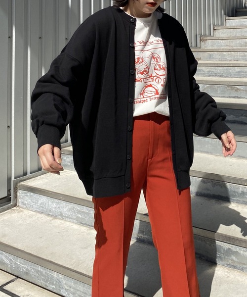 PBLIM(ページボーイリム)の「【PAGEBOYLIM】】クルーダメージカーデ(カーディガン/ボレロ・レディース・チャコールグレー/ブラック/ベージュ・MEDIUM/LARGE)」の7枚目の写真