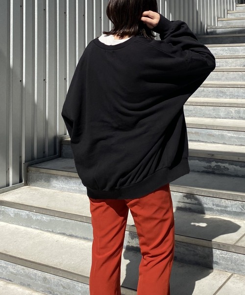 PBLIM(ページボーイリム)の「【PAGEBOYLIM】】クルーダメージカーデ(カーディガン/ボレロ・レディース・チャコールグレー/ブラック/ベージュ・MEDIUM/LARGE)」の4枚目の写真