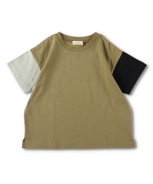 BRANSHES(ブランシェス)の「【WEB限定】クレイジー配色半袖Tシャツ(Tシャツ/カットソー・キッズ・ブルーグレー/ベージュ/ブラウン/ネイビー・130cm/150cm/120cm/140cm/110cm/100cm)」の3枚目の写真